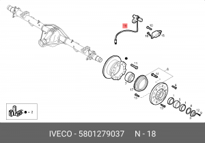 датчик ABS!\IVECO Daily 5801279037 IVECO