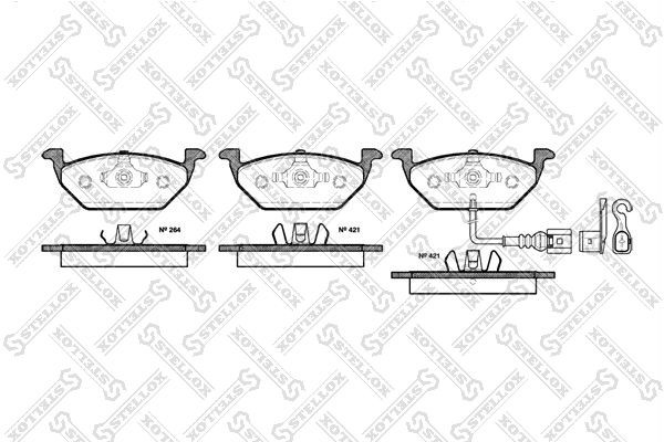 колодки диск. п.!\ BRILLIANCE H530, Audi A3 1.6-1.9TD 96-03, Skoda Octavia 1.4/1 644-021B-SX STELLOX