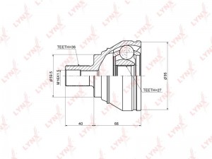 ШРУС наружный подходит для AUDI A3(8P) 1.4T-3.2 03-12 / Q3 2.0T 11 / TT 1.8T-2.0 CO-1205 LYNXAUTO