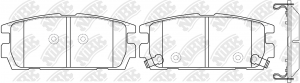 Колодки тормозные HYUNDAI Terracan (01-) задние (4шт.) NIBK PN0098 NIBK