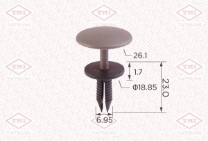 Клипса автомобильная [упаковка 10 штук] TJB1505 TJB1505 TATSUMI