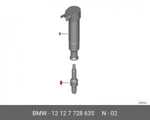 Свеча зажигания 12127728635 12 12 7 728 635 BMW