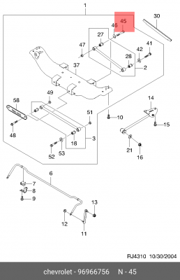 CHEVROLET LACETTI (2003>) 96966756 GENERAL MOTORS