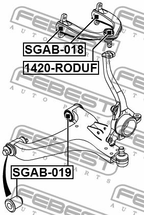 Сайлентблок переднего верхнего рычага SSANG YONG STAVIC 2002-2013 SGAB-018 SGAB-018 FEBEST