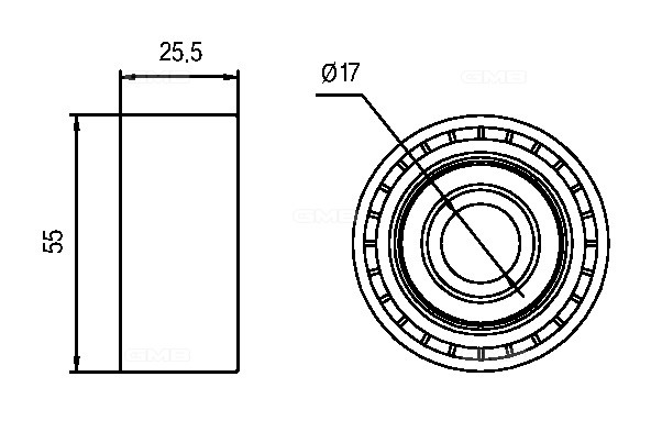 Ролик приводного ремня FORD Fusion PEUGEOT Partner CITROEN Berlingo,C3,C5,Xsara  GTA0140 GMB