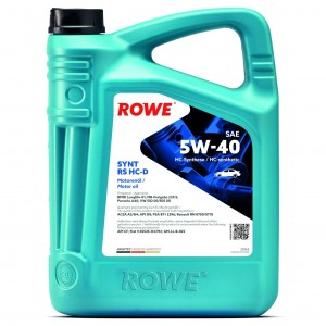 Масло моторное ROWE HIGHTEC SYNT RS A3/B4/SN/CF 5W40 HC-D синт.5л 20163-0050-99 ROWE