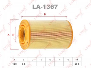 фильтр воздушный!\ Citroen Jamper, Fiat Ducato, Peugeot Boxer 1.9TD-2.8TDi 94> LA-1367 LYNXAUTO