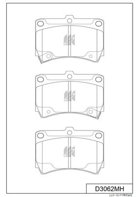 Колодки тормозные дисковые пер.KIA RIO 00-02,MAZDA 121 90-96,323 90-,96- D3062MH D3062MH MK KASHIYAMA