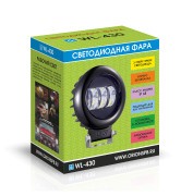 фара светодиодная! WL-430 (кругл. мет.корп., LENS, 3 LED, 45W)\ 5209 VYMPEL