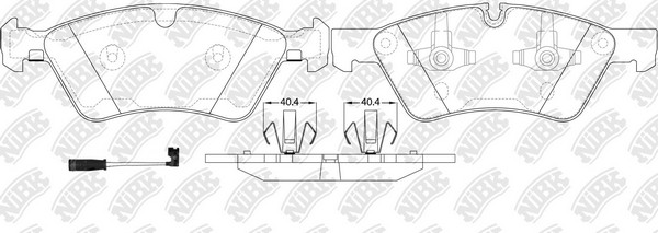 Колодки передние (MB W164 (ML)/X164 (GL)/W211/W251 04) (с датчиком) PN0500W PN0500W NIBK