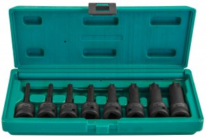 набор ударных головок ''TORX''! 1/2DR''Т30-Т80 78мм, 8 предметов\ S06A408S JONNESWAY