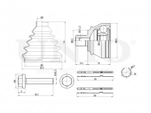 ШРУС внешний CVJ-20186 UNIO