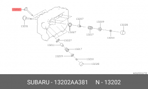 Клапан выпускной 13202-AA381 13202AA381 SUBARU