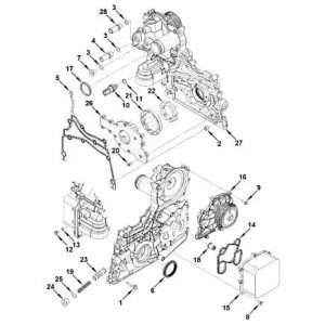 Патрубок водяной перекачивающий дв.Cummins ISF 2.8 (5270265) (Haffen) 0762 HAFFEN