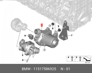 насос водяной электрический!\ BMW E90/E91 11 51 7 586 925 BMW