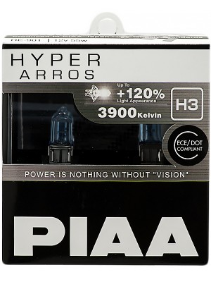 Лампа 12V H3 55W +120% бокс (2шт.) Hyper Arros PIAA HE-901-H3 PIAA