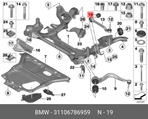 сайлентблок рычага!\ BMW X3 F25 all 10> 31 10 6 786 959 BMW