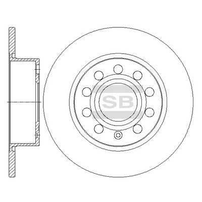 Диск тормозной VW Golf 5,6 AUDI A3 SKODA Octavia (1Z,5E),Yeti задний (1шт.) SANG SD5406 SANGSIN