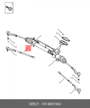 ТЯГА РУЛЕВАЯ В СБОРЕ(МК) GEELY MK 1014001962 1014001962 GEELY