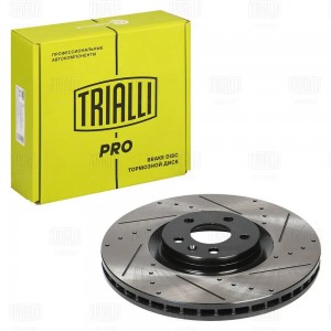 Диск торм. Geely Monjaro (22-) перед. d=345 (перф/слот/окраш) (DF 1317s) PRO DF 1317S TRIALLI