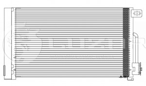 Радиатор кондиц. с ресивером для а/м Opel Corsa D (06-) 1.0i/1.2i/1.4i LRAC2140 LRAC2140 LUZAR