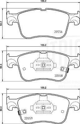 Колодки торм. для а/м Ford Focus IV (18-)/Kuga (19-) диск. перед. (PF 1004) PF1004 TRIALLI