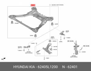 Подрамник HYUNDAI Sonata (19-) передний OE 62405L1200 HYUNDAI KIA