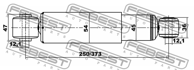 Амортизатор задний HYUNDAI SOLARIS 12650901R 12650901R FEBEST