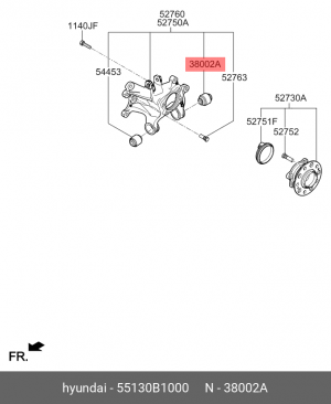ВТУЛКА ПОДВЕСКИ РЕЗИНОМЕТАЛЛИЧЕСКАЯ 55130-B1000 55130B1000 HYUNDAI KIA