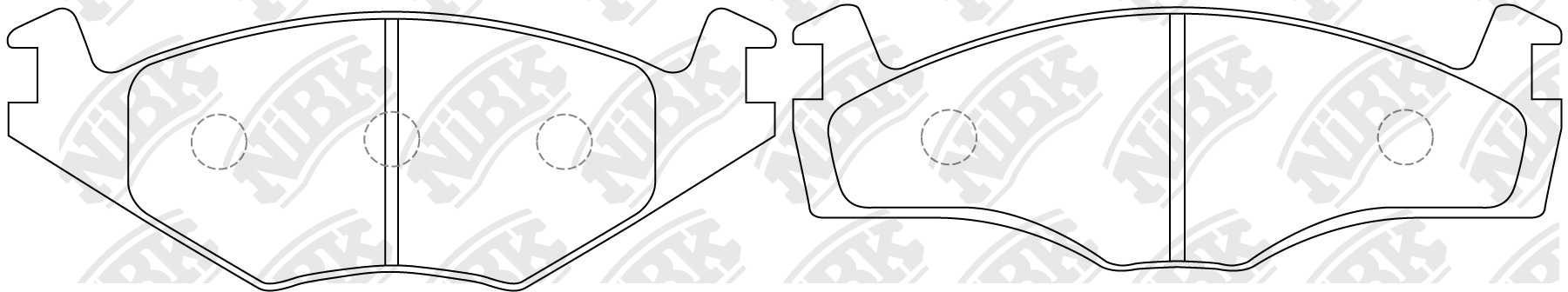 Колодки тормозные VW Golf 2 (1.6),Golf 3 (1.4/1.6/1.9 D) передние (4шт.) NIBK PN2121 NIBK