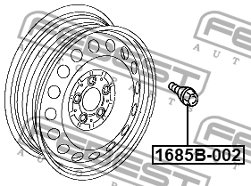 Болт колесный 1685B-002 1685B-002 FEBEST