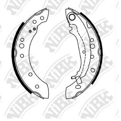 Колодки тормозные MITSUBISHI Lancer (01-) задние барабанные (4шт.) NIBK FN6737 NIBK