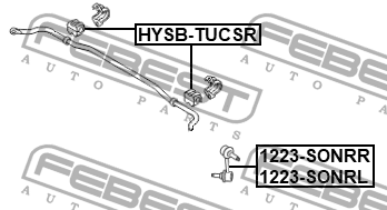 Втулка стабилизатора задняя KIA CEE'D 2012- HYSB-TUCSR HYSB-TUCSR FEBEST