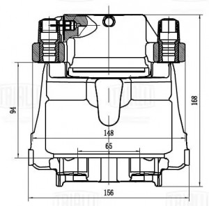 Суппорт торм. BMW X5 E70 (07-)/F15 (13-) перед. прав. d=60мм (CF 052319) CF052319 TRIALLI