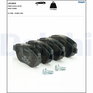 LP1653 колодки дисковые п.\ Peugeot 307, Citroen Xsara 1.6-2.0/HDi 00> LP1653 DELPHI
