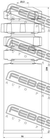 Пыльник передн амортизатора с отбойником комплект OPSHB-VIVBF-KIT OPSHBVIVBFKIT FEBEST