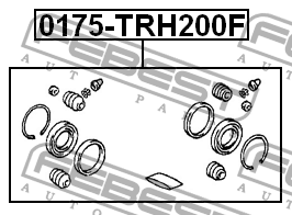 Ремкомплект суппорта тормозного переднего (на обе стороны) 0175-TRH200F FEBEST