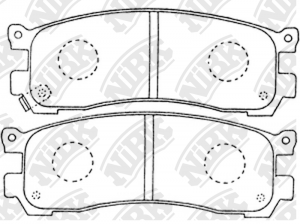 Колодки тормозные MAZDA 929 (87-91) задние (4шт.) NIBK PN5290 NIBK