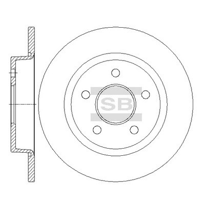 Диск тормозной задний NISSAN QASHQAI II, X-TRAIL (T30/31), MITSUBISHI PAJERO 07- SD5307 SANGSIN