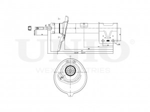 Амортизатор газовый передней подвески правый SAB-10350 UNIO