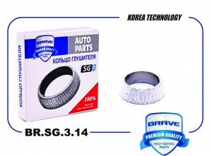 Кольцо глушителя MR450706 Mitsubishi Lancer X CX, CY 07- 1.5/1.6, ASX 10-, {42*5 BRSG314 BRAVE