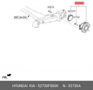 Ступица KIA Cerato (18-) задняя (АБС) OE 52730F0000 HYUNDAI KIA