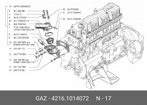 Штуцер угловой для а/м ГАЗель дв. 4216 42161014072 GAZ GAZ