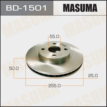 диск тормозной передний!\ Toyota Corolla Verso 1.4-1.8 01> BD1501 MASUMA