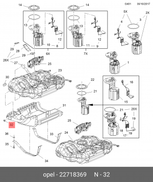 Клипса CHEVROLET CADILLAC OE 22718369 GENERAL MOTORS