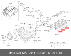 Genesis G80 2016> 284113L100 HYUNDAI KIA
