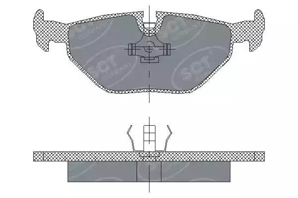 Колодки тормозные дисковые задние SP 184 PR SCT