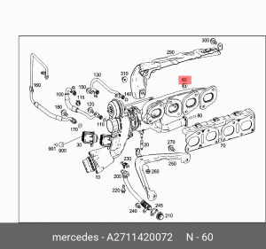 гайка! M7\ MB W176/W246/W242/W211/A205/C207/S211/R172 A 271 142 00 72 MERCEDES BENZ