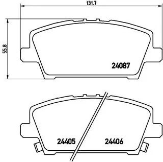 P28037 1205 02 !колодки дисковые п.\ Honda Civic 1.3/1.4/1.8i/2.2CDTi 06> P28037 BREMBO