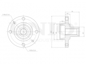 Ступица передняя (без ABS) HUB-20061 UNIO